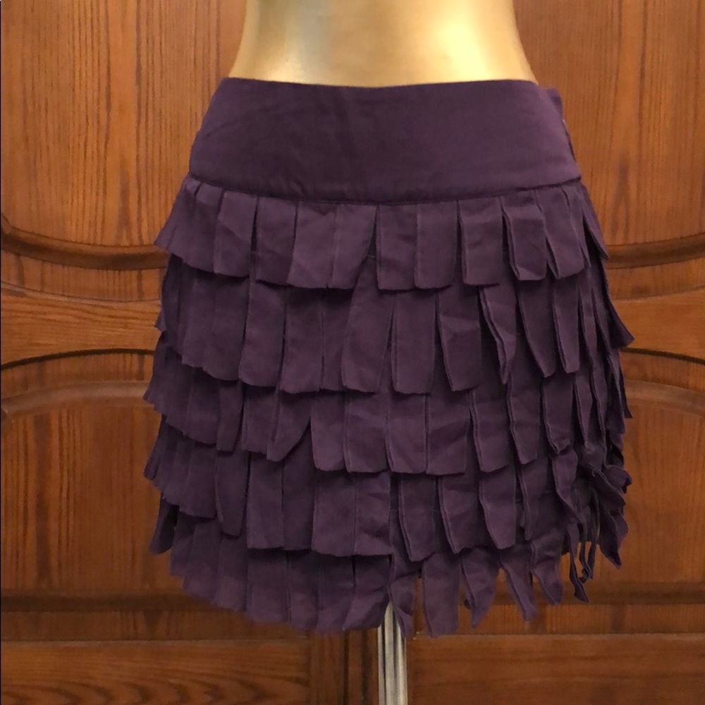 Pure silk NWT purple skirt